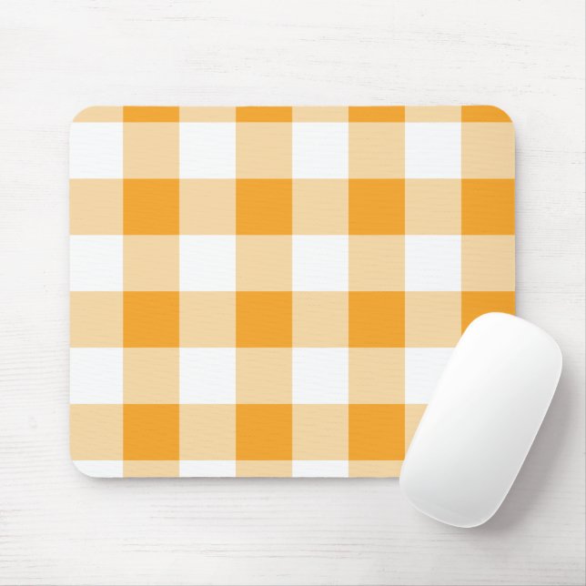 Gingham Pattern Mouse Mat (With Mouse)