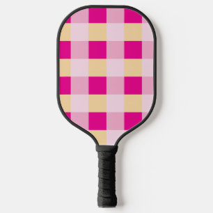 Gingham Pattern Pickleball Paddle