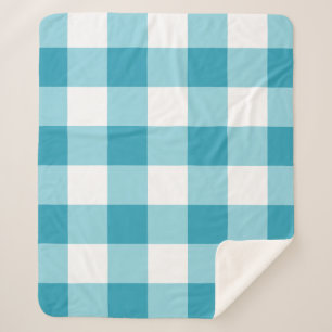 Gingham Pattern  Sherpa Blanket