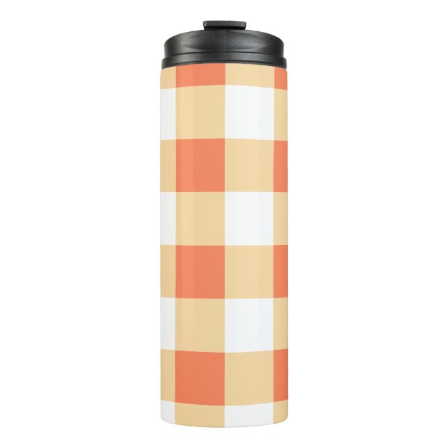Gingham Pattern Thermal Tumbler (Front)