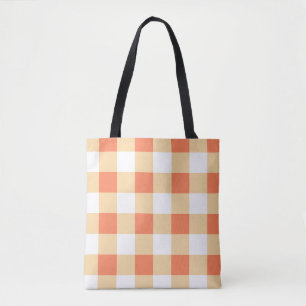 Gingham Pattern Tote Bag