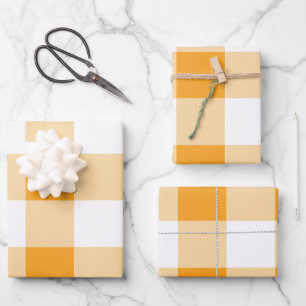 Gingham Pattern Wrapping Paper Sheet