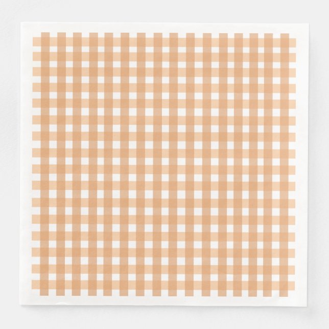 Gingham: Peachy Napkin (Front)