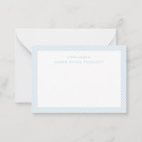 Gingham personalised children's blue