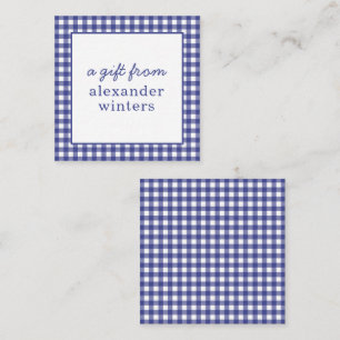 Gingham Personalised Gift Enclosure Cards