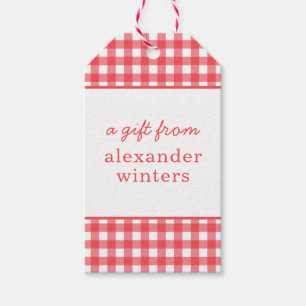 Gingham Personalised Gift Tags