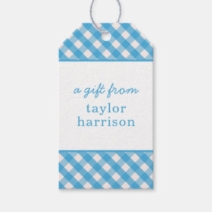 Gingham Personalised Gift Tags