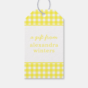 Gingham Personalised Gift Tags
