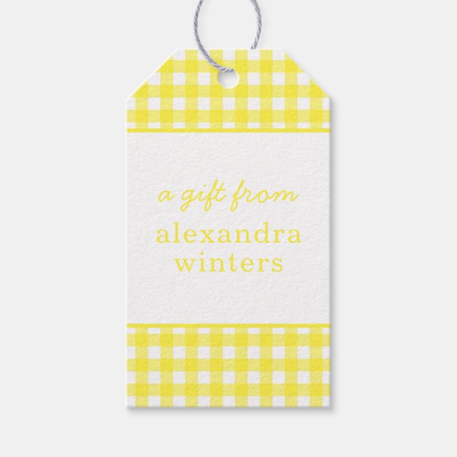 Gingham Personalised Gift Tags (Front)
