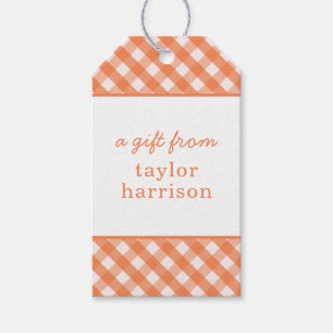 Gingham Personalised Gift Tags