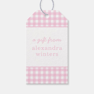 Gingham Personalised Gift Tags