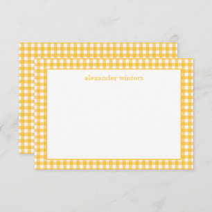 Gingham Personalised Note Cards