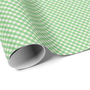 Gingham Personalized Gift Tags Wrapping Paper