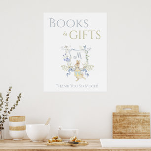 Gingham Peter the Rabbit Baby Books Gifts Sign