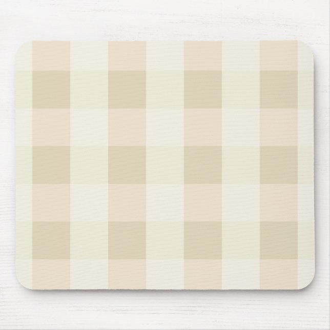 Gingham | Pink & Cream Mouse Mat (Front)