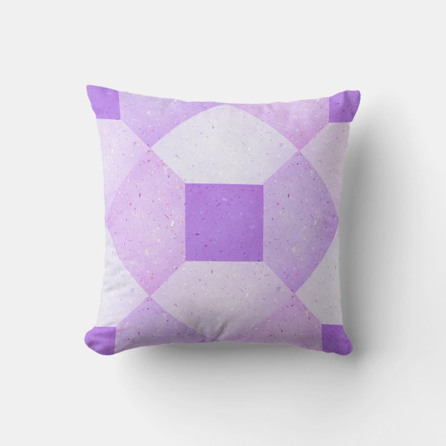 gingham plaid checks chequered pattern purple cushion (Front)