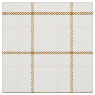 Gingham plaid neutral brown ivory pastel colour fabric