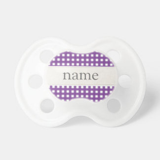 Gingham Plaid Personalised Pacifier