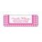 Gingham Plaid Return Address Labels (fuchsia)