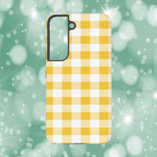 Gingham Plaid Yellow Pattern Samsung Galaxy Case