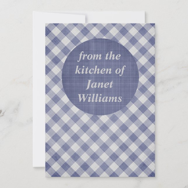 Gingham Recipe Cards (Front)