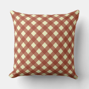 GINGHAM - RED & CREAM CUSHION