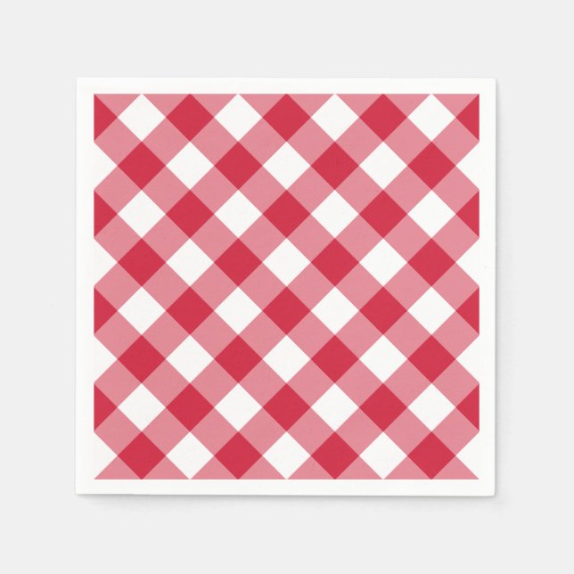 Gingham (Red) Napkin (Front)