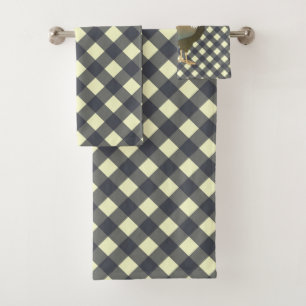 GINGHAM ROOSTER BATH TOWEL SET
