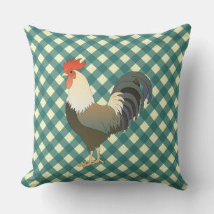 GINGHAM ROOSTER CUSHION