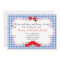 Gingham Ruby Slippers Wizard of Oz Invitation