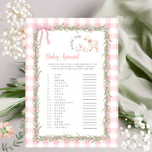 Gingham Silly Goose Baby Animal Name Quiz Game