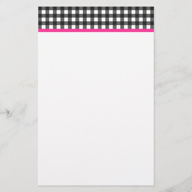 Gingham Stationary Stationery (Front)