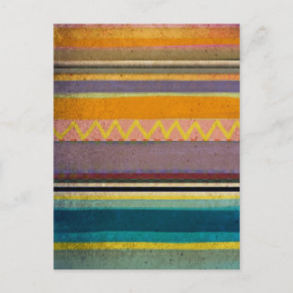 Gingham Striped Chevron Postcard