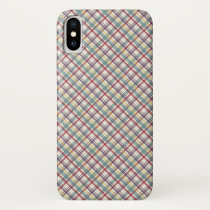 Gingham tartan iPhone x case