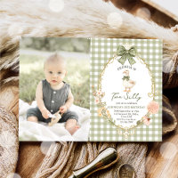 Gingham Two Silly Goose 2nd Birthday Photo