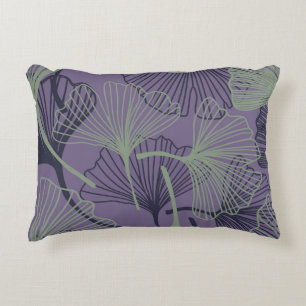 Gingko biloba: abstract vintage pattern. decorative cushion
