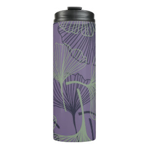 Gingko biloba: abstract vintage pattern. thermal tumbler