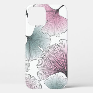 Gingko biloba hand-drawn. iPhone 12 case