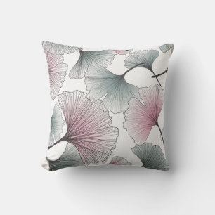 Gingko biloba hand-drawn. cushion