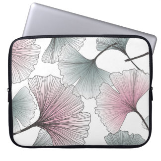Gingko biloba hand-drawn. laptop sleeve