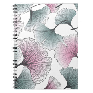 Gingko biloba hand-drawn. notebook