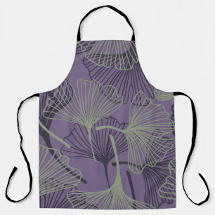 Gingko biloba seamless pattern. Abstract vintage b Apron