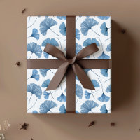 Gingko leaf blue and white pattern