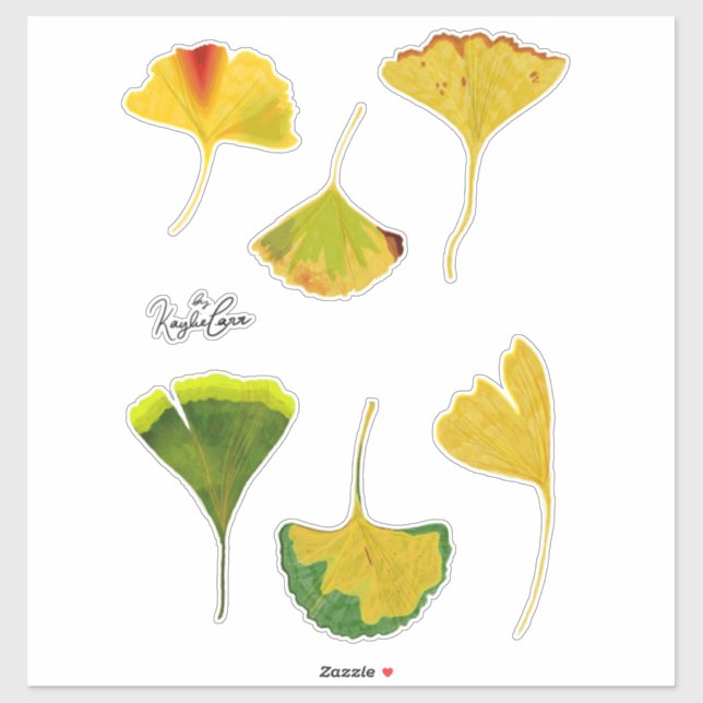 Gingko Leaf Stickers (Sheet)