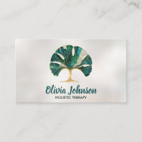 Gingko Leaf Tree - Emerald Marble and Gold