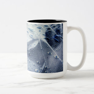 Gingko Leaves and Raindrops Two-Tone Coffee Mug