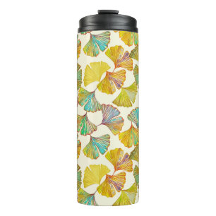 Gingko Leaves: Floral Abstract Art Thermal Tumbler