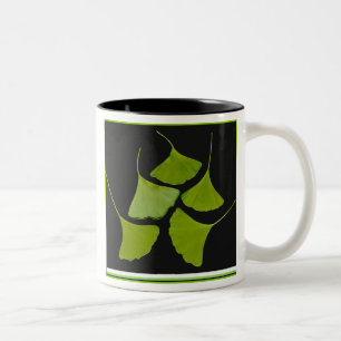 gingko leaves Two-Tone coffee mug