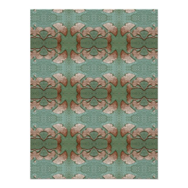  Gingko Pattern Poster (Front)
