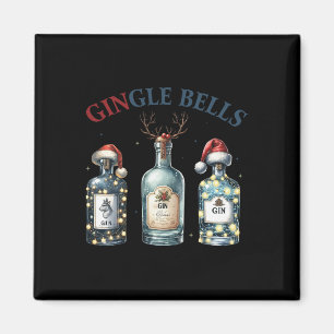 Gingle Bells Funny Gin Gin Bells Christmas Tree Me Magnet